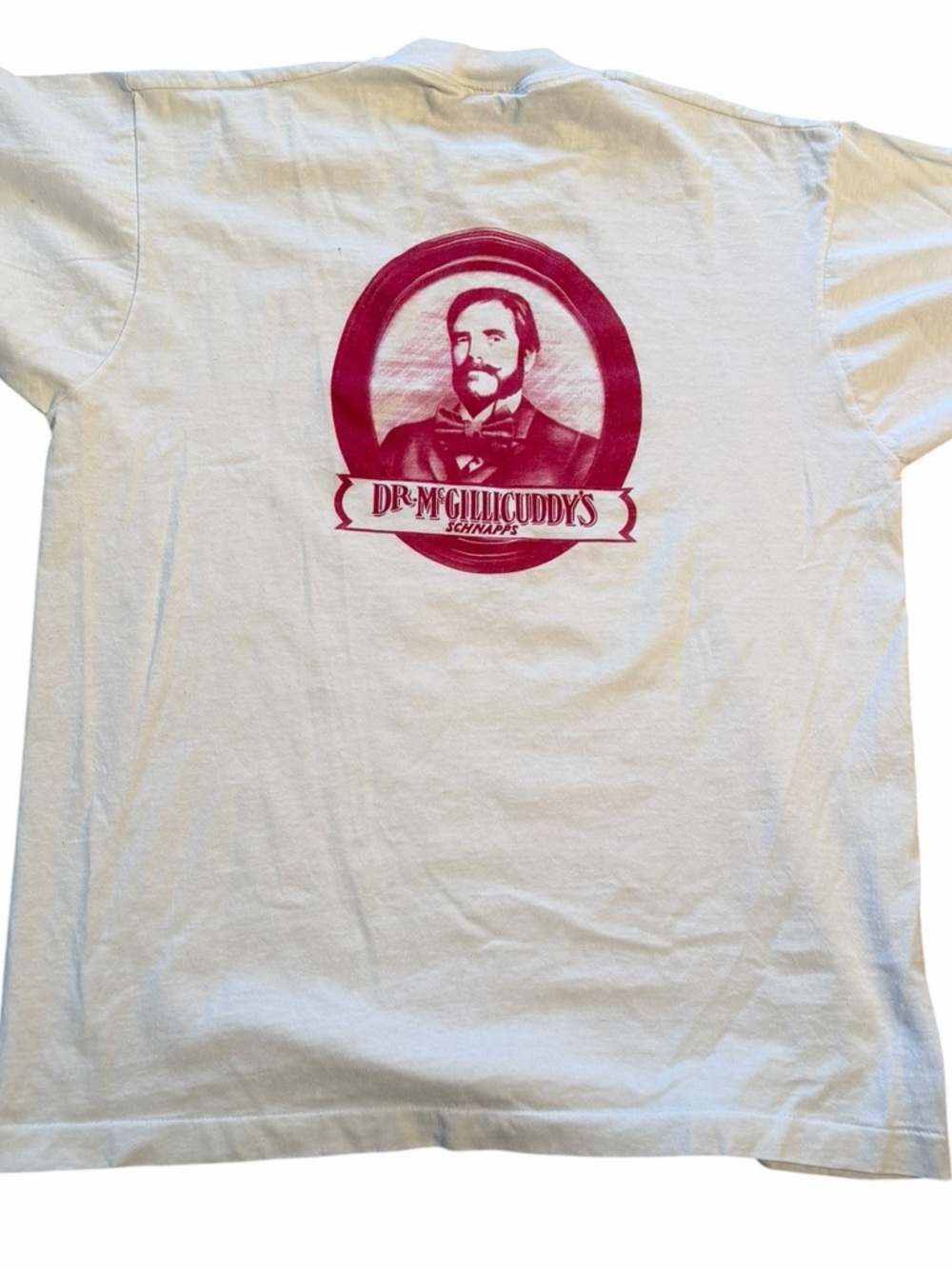 Vintage 90s Dr Mcgillicuddy’s White Graphic Tee - Men's Cotton Shirt XL